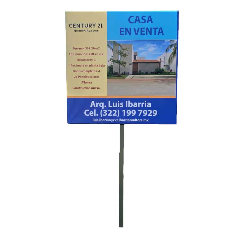 Letrero Real Estate 120x120cm