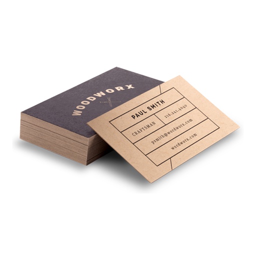 Tarjetas de presentación kraft